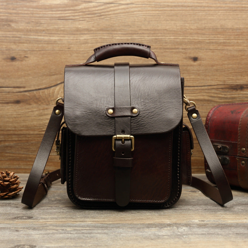 Retro Handmade Backpack Diagonal Bag