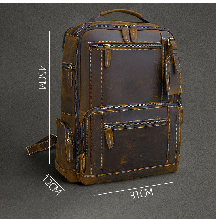 Men's Trendy Cow New Leather Backpack