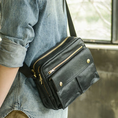 Handmade Top Layer Cowhide Japanese Street Casual Shoulder Bag