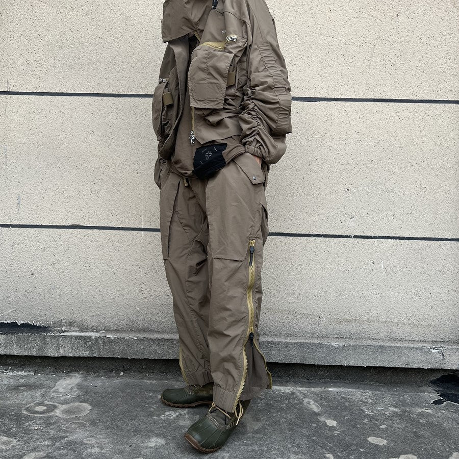 Men's Jacket With Functional Waste Soil Style Three-dimensional Collar And Hood