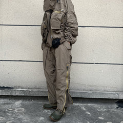 Men's Jacket With Functional Waste Soil Style Three-dimensional Collar And Hood