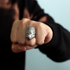 King Kong Ring 925 Sterling Silver Handmade Punk Retro Gorilla