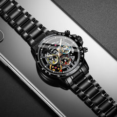 Double-sided Hollow Stainless Steel Automatic Mechanical Watch