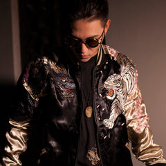 Men's embroidered reversible jacket