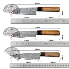 Damascus steel chef's knife