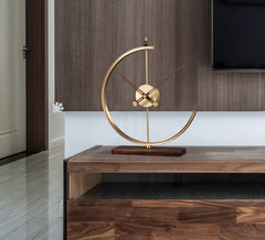 New Chinese Walnut Pure Copper Clock, Household Fashion Light Luxury Decoration, Living Room Art Creativity, Silent Clock