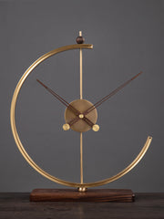 New Chinese Walnut Pure Copper Clock, Household Fashion Light Luxury Decoration, Living Room Art Creativity, Silent Clock