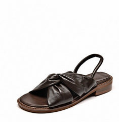 Sheep Skin Sandals Summer New Cross Strap Sandals