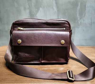 Handmade Top Layer Cowhide Japanese Street Casual Shoulder Bag