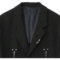 Men's Double Zip Punk Stud Blazer