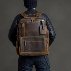 Men's Trendy Cow New Leather Backpack
