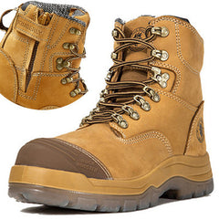 Steel Head Labor Protection Shoes Cowhide Breathable In Summer