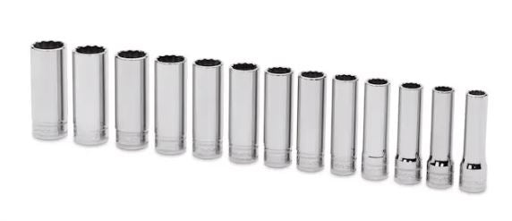 13 pc 1/2" Drive 12-Point Metric Flank Drive® Deep Socket Set (12-24 mm) 313SMYA SNAP-ON