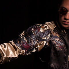 Men's embroidered reversible jacket