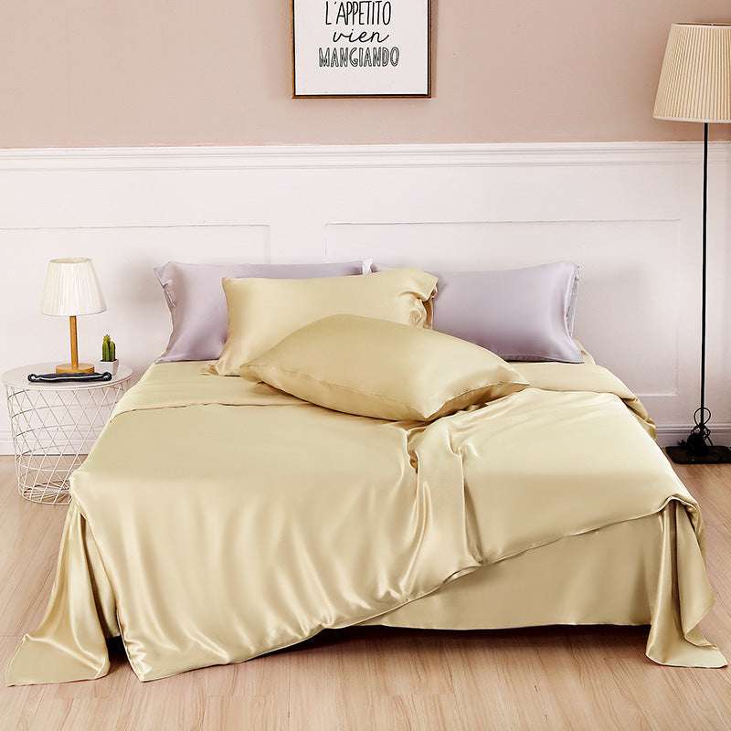 Silk Four Piece Set, Solid Color, Simple Nordic Style