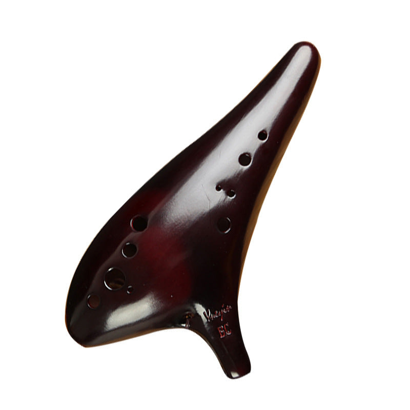 12 hole bass C key performance smoked ocarina