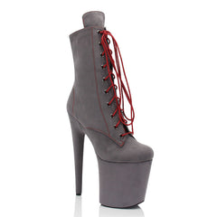 Women's Pole Dance Ankle Boots 20cm Thin Heel Platform