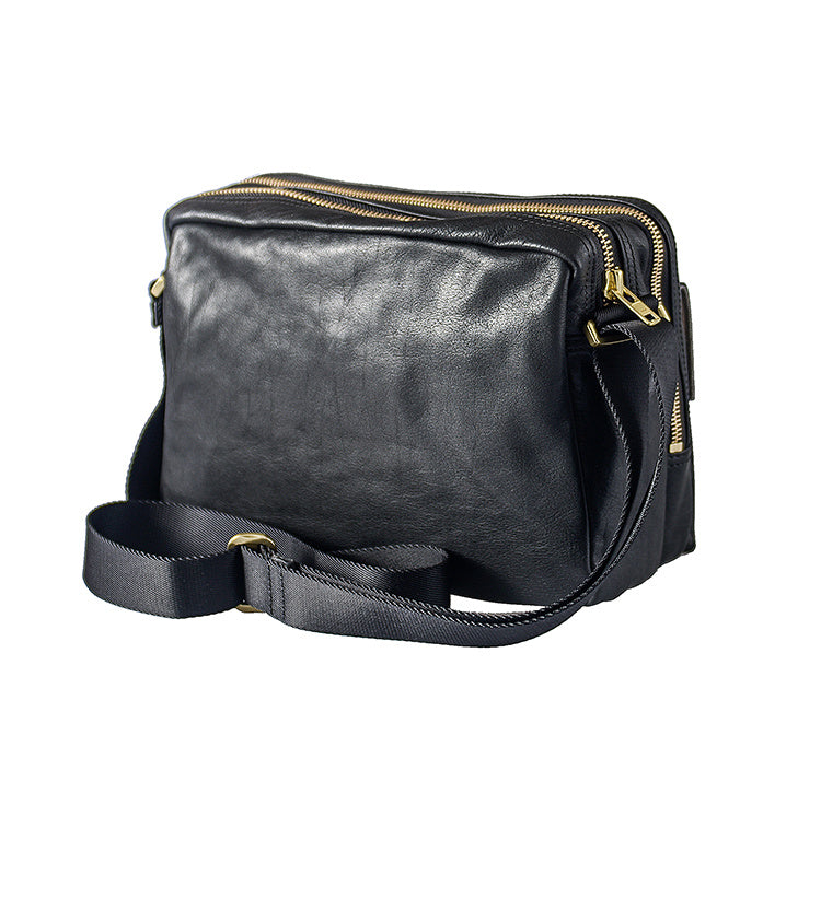 Handmade Top Layer Cowhide Japanese Street Casual Shoulder Bag