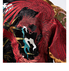 Reversible satin jacket with embroidery