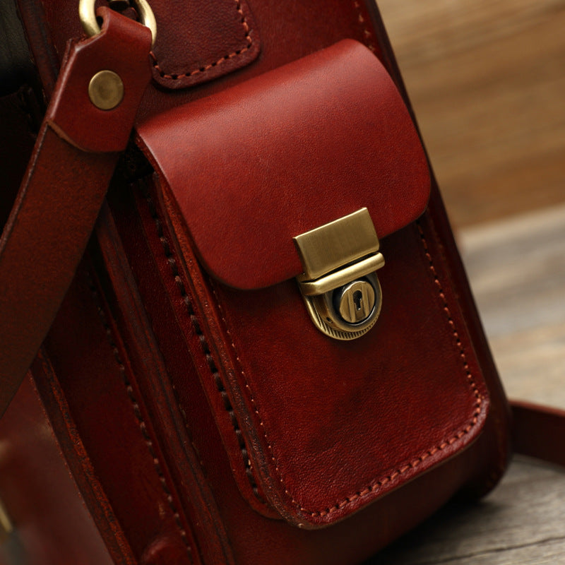 Retro Handmade Backpack Diagonal Bag