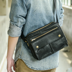 Handmade Top Layer Cowhide Japanese Street Casual Shoulder Bag
