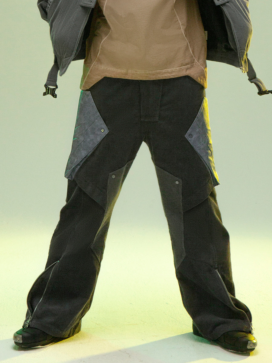 Corduroy Locomotive Style Slightly Flared Pants
