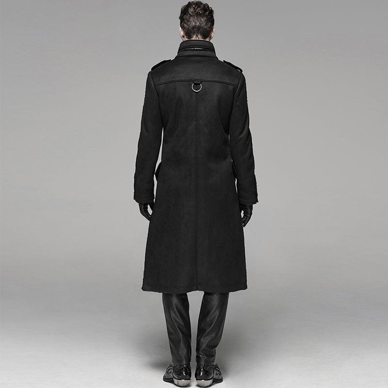 Punk Gothic Rock Fur One Piece Men's Windbreaker