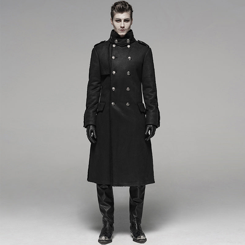 Punk Gothic Rock Fur One Piece Men's Windbreaker