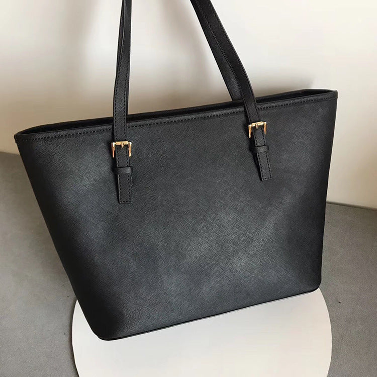 The fashion trend of large capacity cross pattern leather Shopping Bag Handbag Shoulder Bag