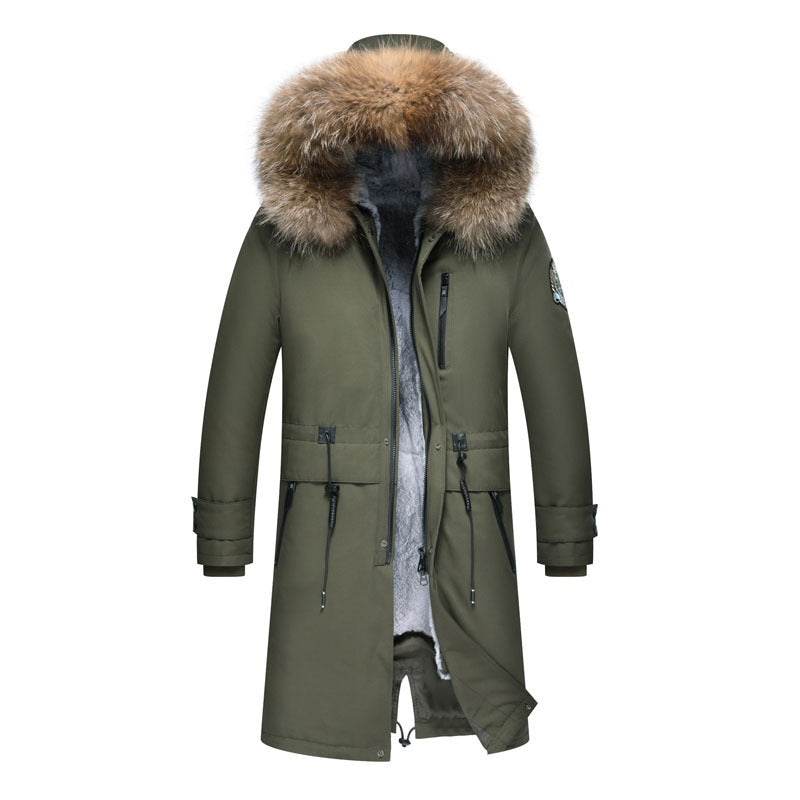 Long coat in fur liner