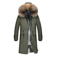 Long coat in fur liner
