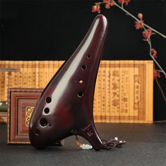 12 hole bass C key performance smoked ocarina