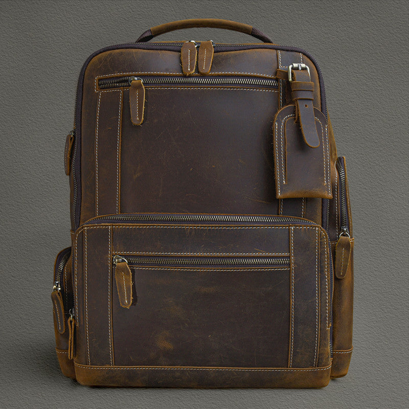 Men's Trendy Cow New Leather Backpack