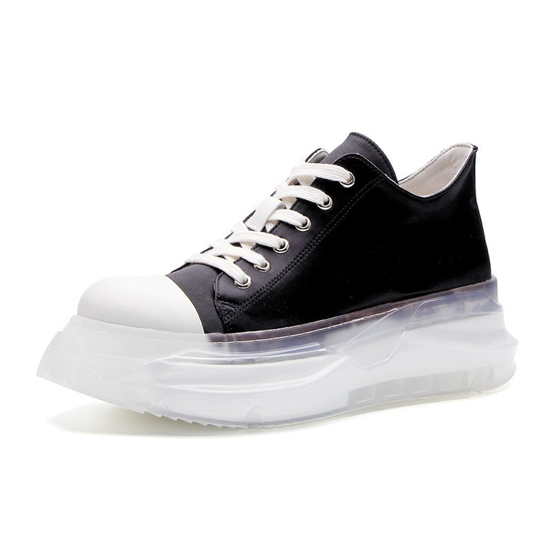 Casual Shoes With Thick Soles And High Height Versatile Lace Up