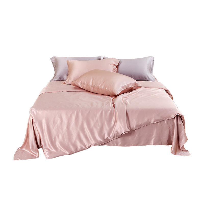 Silk Four Piece Set, Solid Color, Simple Nordic Style