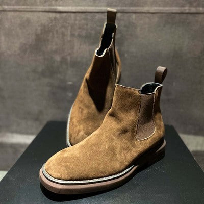 Vintage Men's Chelsea Boots Frosted Leather