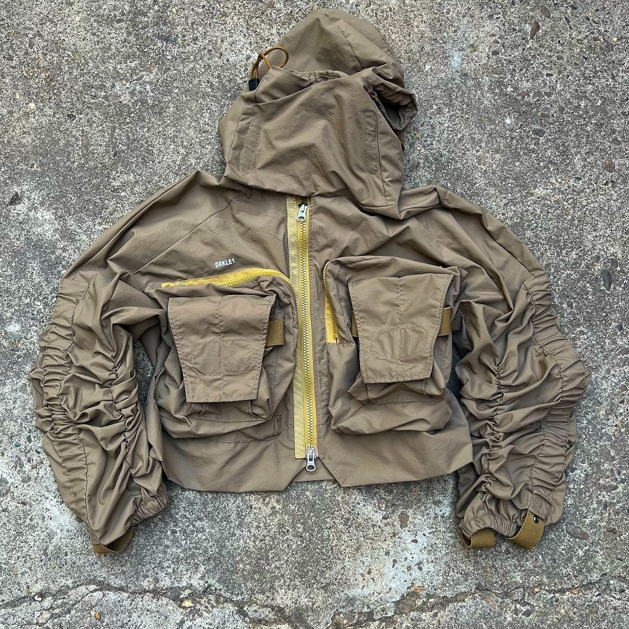 Men's Jacket With Functional Waste Soil Style Three-dimensional Collar And Hood