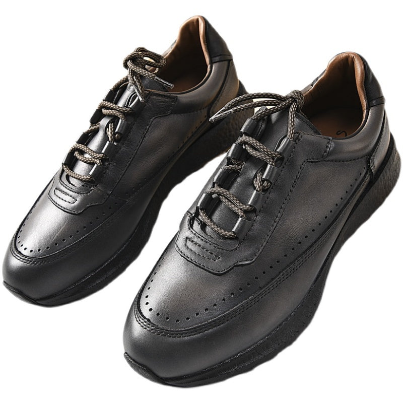 Men's First Layer Cowhide Retro Sports Casual Shoes
