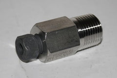 6-8 FBMP7-SS MPI Stainless Steel MPI Male Connector Tube Fitting, 3/8" MPI Tube x 1/2-14" MPI Tube