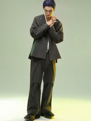 Men's And Women's Fashionable Minimalist Double-layer Structural Suit Pants