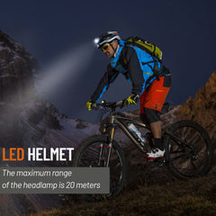 Smart Bluetooth Warning Light Riding Integrated Helmet