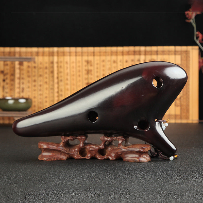 12 hole bass C key performance smoked ocarina
