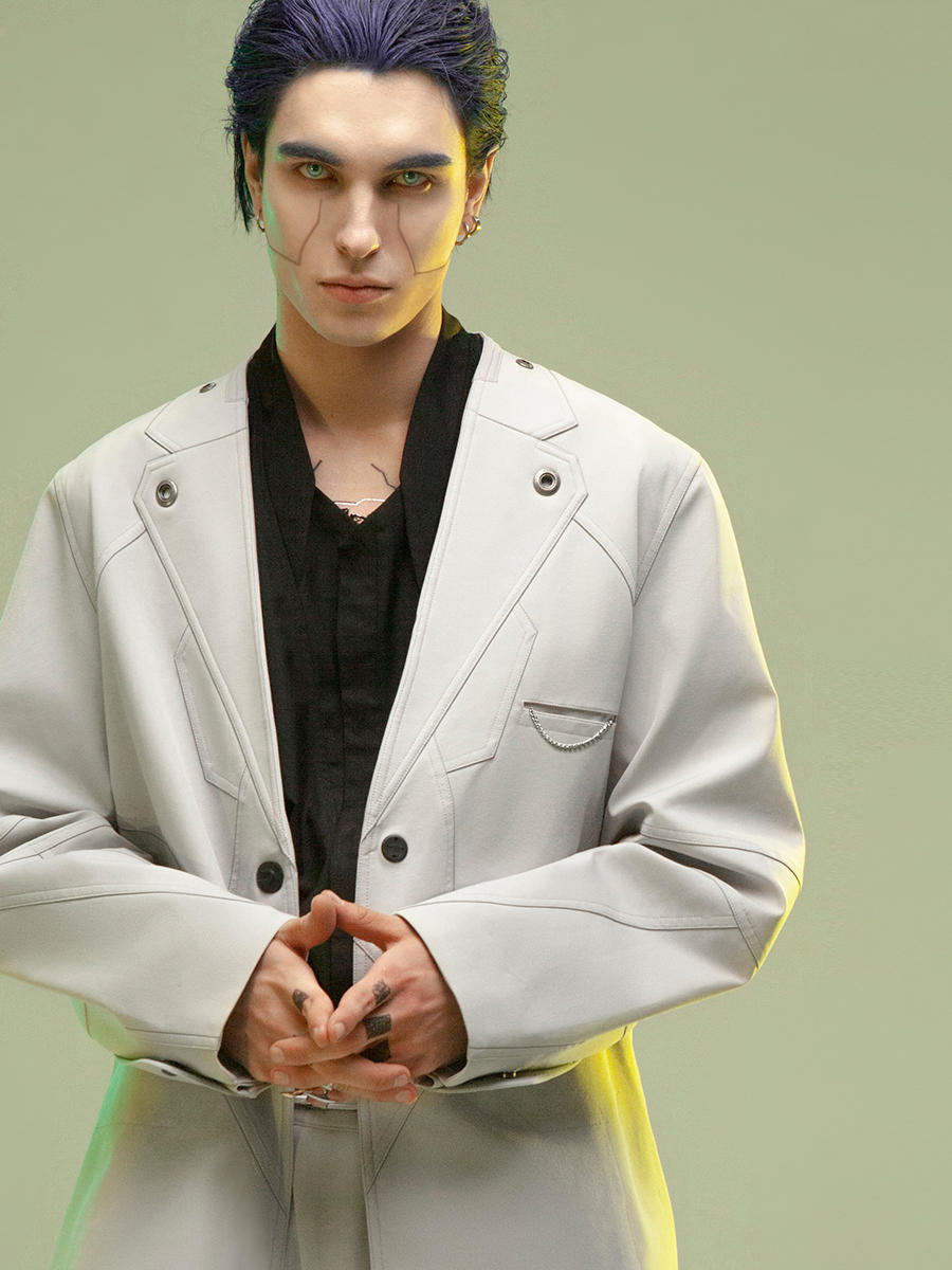 Men's Fashion Minimalist Magnetic Single Button Casual Suit