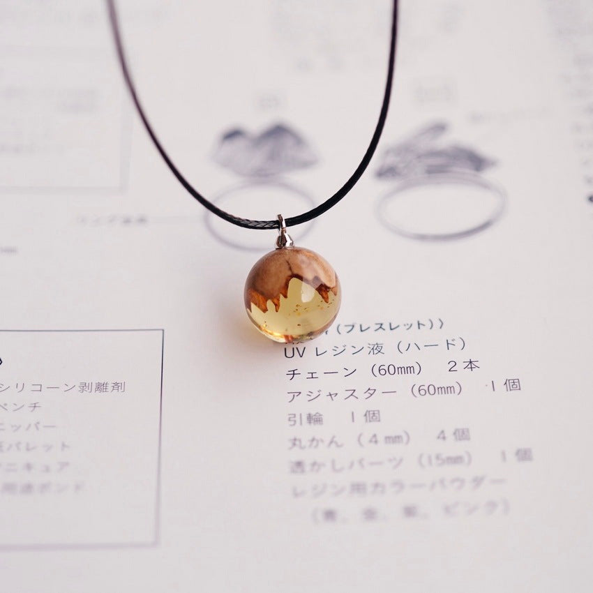 Creative Log Resin Pendant Necklace