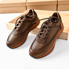 Men's First Layer Cowhide Retro Sports Casual Shoes