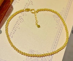 Exquisite Minority Lady Gold Bead Bracelet