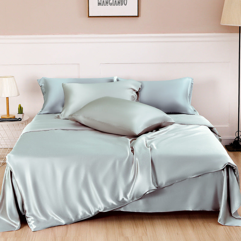 Silk Four Piece Set, Solid Color, Simple Nordic Style