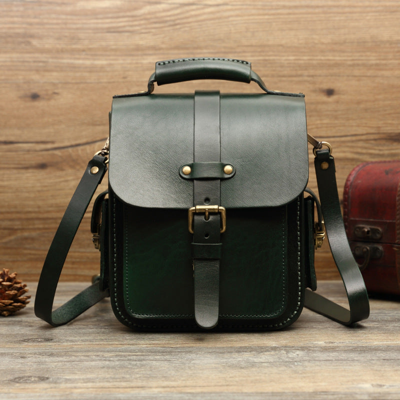 Retro Handmade Backpack Diagonal Bag