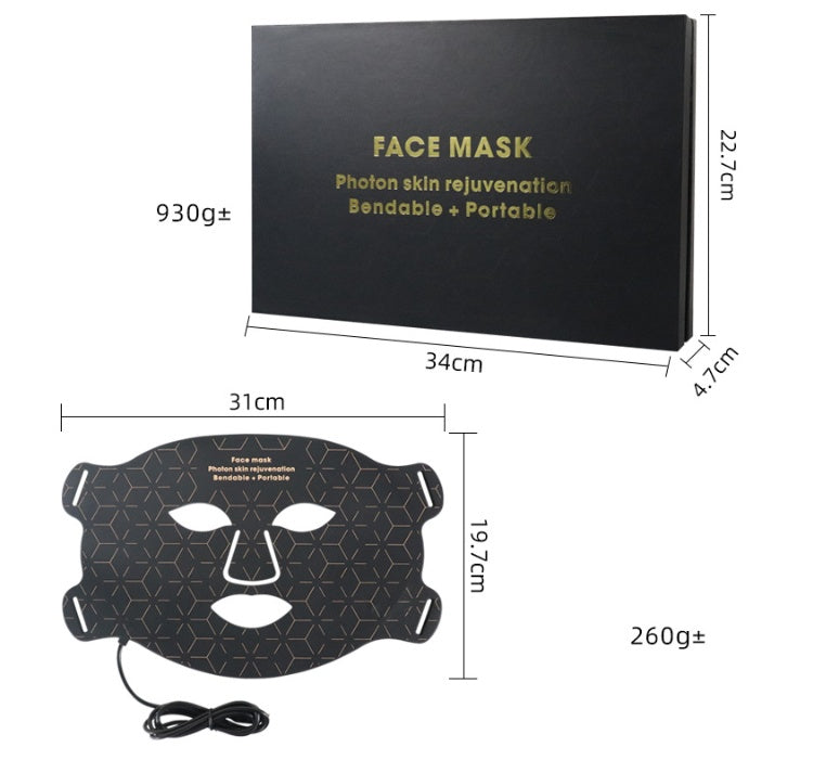 Led Silicone Mask Instrument Photon Rejuvenation Large Row Lamp 7 Color Red Blue Spectrometer