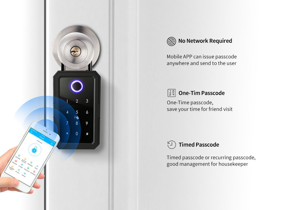Fingerprint Keys' Password Storage Box Graffiti Wifi Ttlock